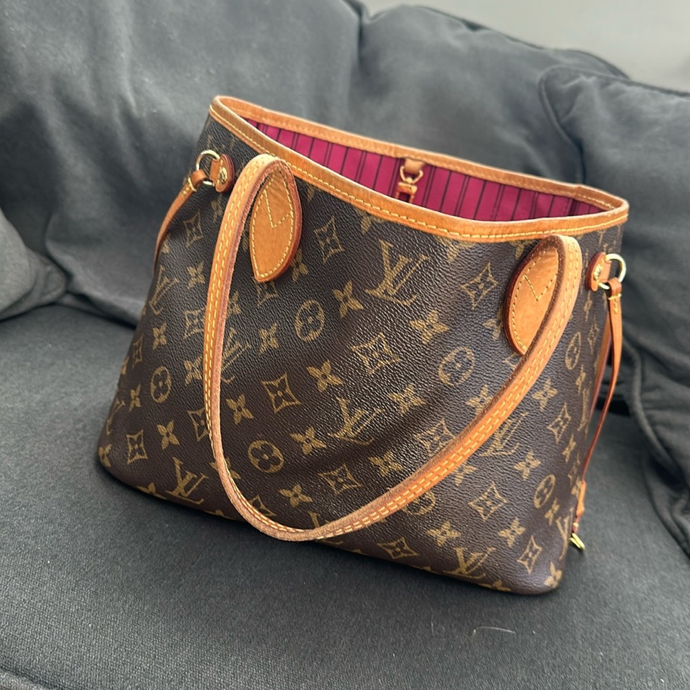 Louis Vuitton Brown Monogram Tote with Tan Accents